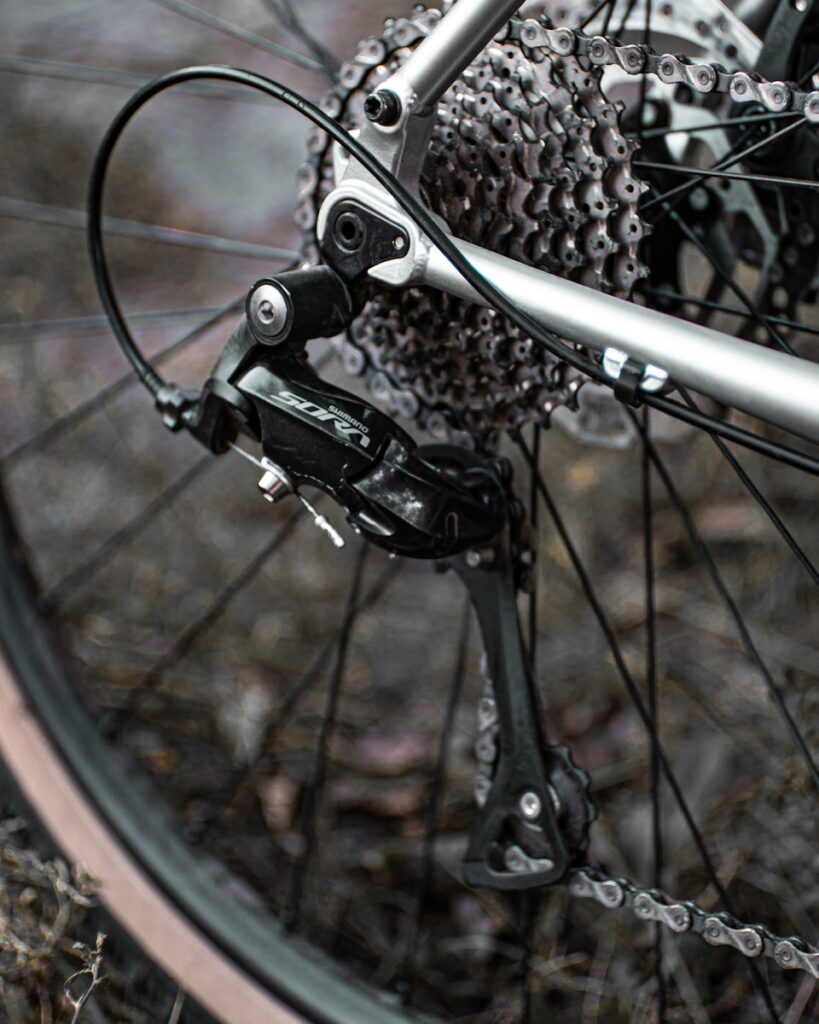 black and silver bicycle wheel